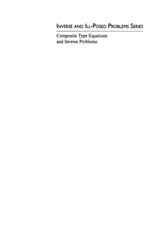 Cover image: Composite Type Equations and Inverse Problems 1st edition 9789067643054