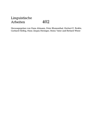 Cover image: Relationale Grammatik 1st edition 9783484304024