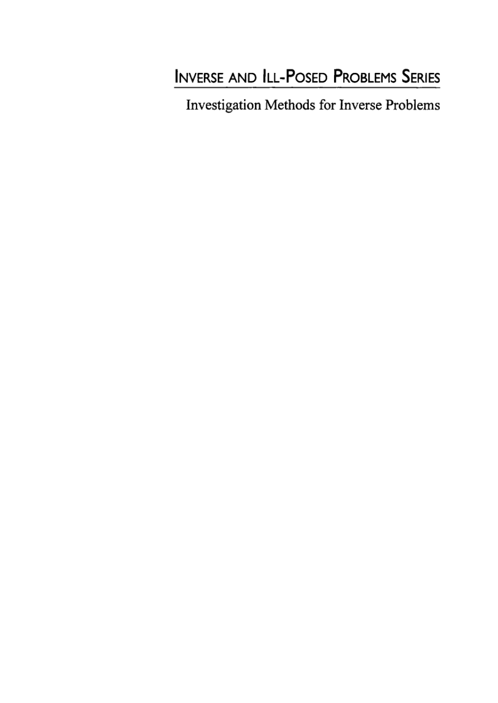 ISBN 9783110364194 product image for Investigation Methods for Inverse Problems - 1st Edition (eBook) | upcitemdb.com