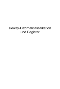 Cover image: Dewey-Dezimalklassifikation und Register 1st edition 9783598116513