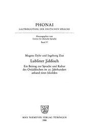 Titelbild: Lubliner Jiddisch 1st edition 9783484231375