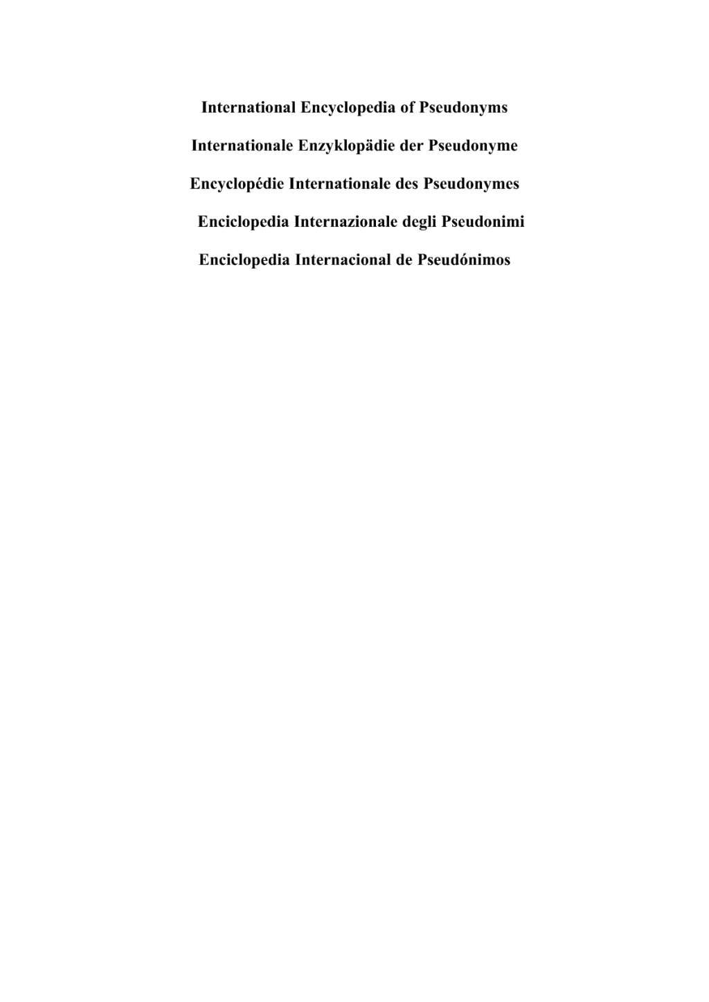 A – Campbell 1st Edition
