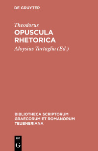 Cover image: Opuscula rhetorica 1st edition 9783598718632