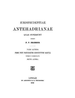 Imagen de portada: Primi post principatum constitutum saeculi iuris consulti. Sectio 2 1st edition 9783598714610