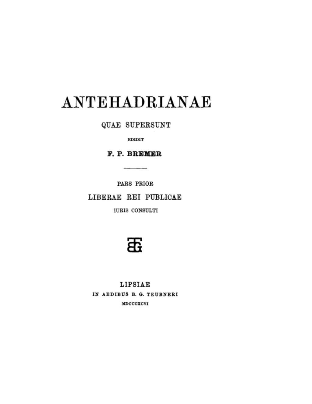 Liberae rei publicae iuris consulti 1st Edition