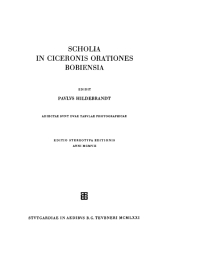 Cover image: Scholia in Ciceronis orationes Bobiensia 1st edition 9783598712388