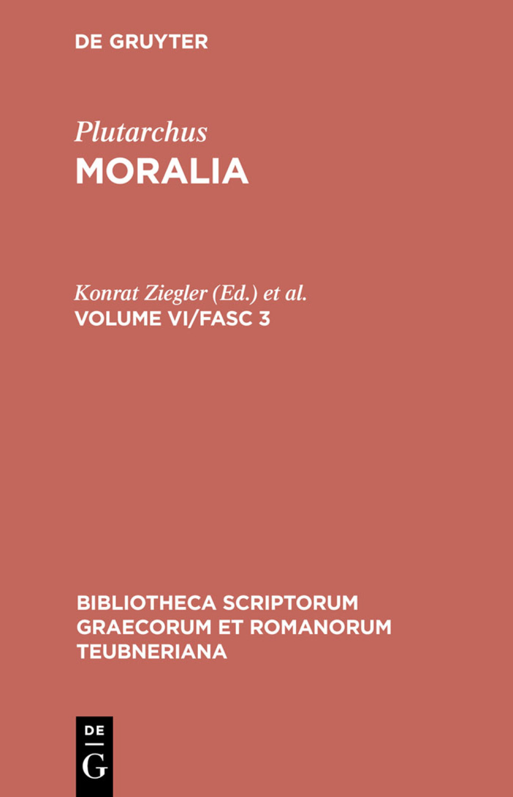 Moralia Volume VI/Fasc 3 3rd Edition