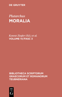 Cover image: Moralia 3rd edition 9783598716881