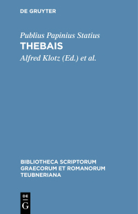 Cover image: Thebais 1st edition 9783598701788