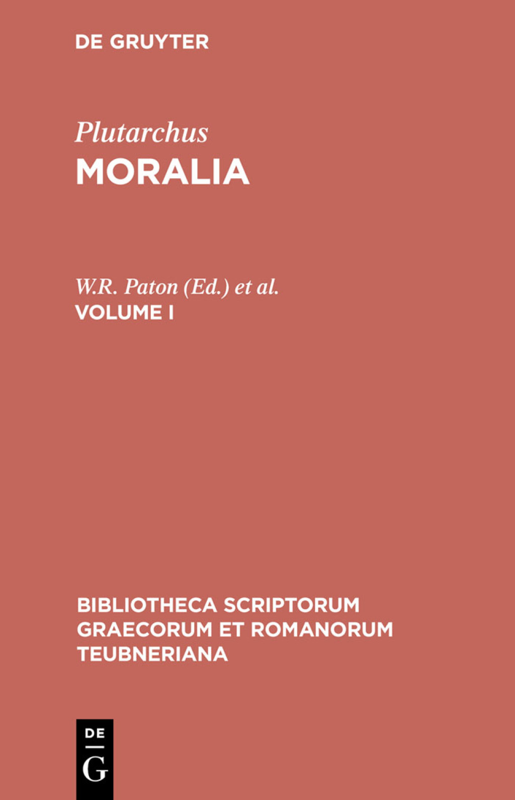 Moralia Volume I 3rd Edition