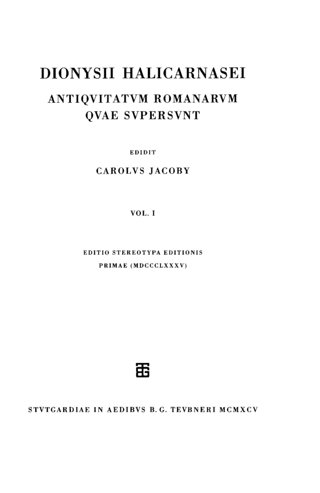 Libri I–III 1st Edition