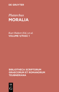 Imagen de portada: Moralia 1st edition 9783598716829