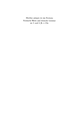 Cover image: Moribus antiquis res stat Romana 1st edition 9783598776830