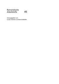 Omslagafbeelding: Einführung in die lexikalische Semantik für Romanisten 1st edition 9783484540453