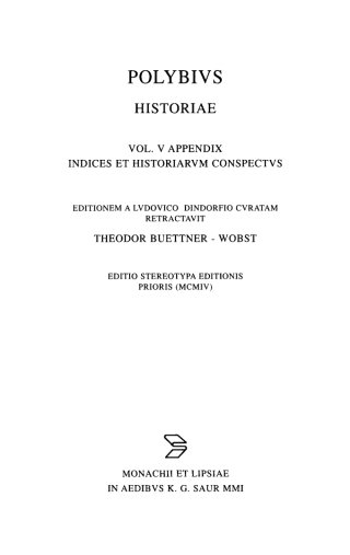 表紙画像: Appendix. Indices et historiarum conspectus 1st edition 9783598717192