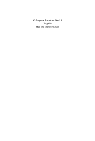 Cover image: Tragödie 1st edition 9783598774157