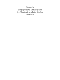 Imagen de portada: Deutsche Biographische Enzyklopädie der Theologie und der Kirchen (DBETh) 1st edition 9783598116667