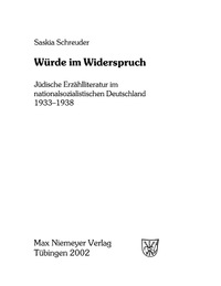 Omslagafbeelding: Würde im Widerspruch 1st edition 9783484651395