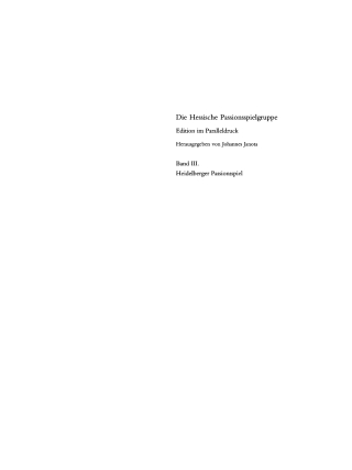 Cover image: Heidelberger Passionsspiel 1st edition 9783484190832