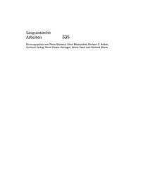 Imagen de portada: Konzeptuelle Grundlagen semantischer Dekompositionsstrukturen 1st edition 9783484303355