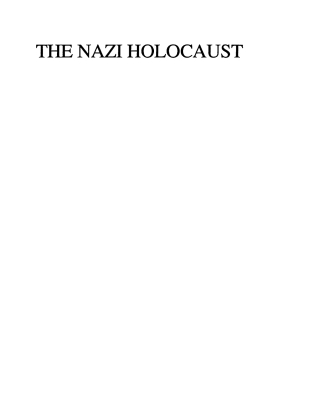 表紙画像: The Nazi Holocaust. Part 8: Bystanders to the Holocaust. Volume 3 1st edition 9783598215643