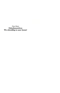 表紙画像: Föderalismusreform: Wie reformfähig ist unser System? 1st edition 9783899495201