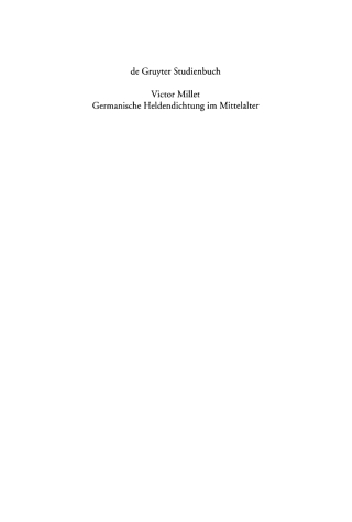 Imagen de portada: Germanische Heldendichtung im Mittelalter 1st edition 9783110201024