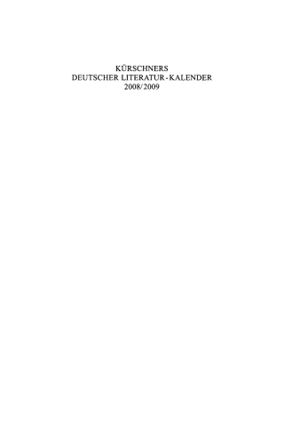 Imagen de portada: 2008/2009 1st edition 9783598235924