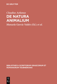 Cover image: De natura animalium 1st edition 9783110220056