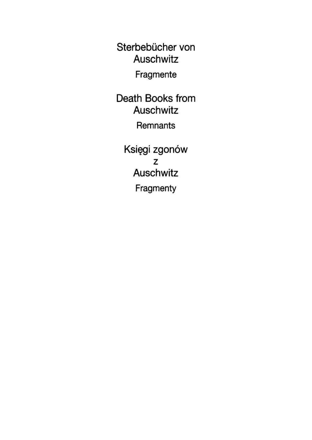 Namensverzeichnis A-Z. Annex 1st Edition
