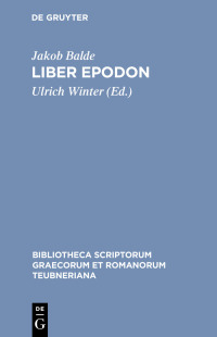 صورة الغلاف: Liber Epodon 1st edition 9783598712463