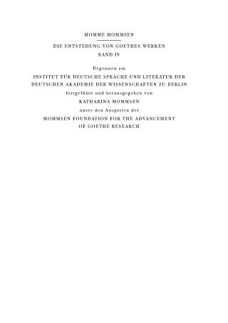 Cover image: Entstehen - Farbenlehre 1st edition 9783110203073