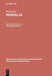 Cover image: Moralia 2nd edition 9783598716867