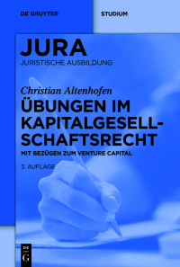 Cover image: Übungen im Kapitalgesellschaftsrecht 3rd edition 9783110741230
