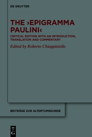 Cover image: The ›Epigramma Paulini‹ 1st edition 9783110996173