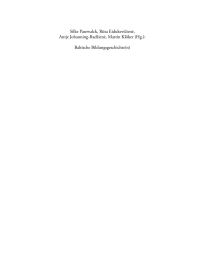 Titelbild: Baltische Bildungsgeschichte(n) 1st edition 9783110998672