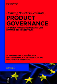 Imagen de portada: Product Governance 1st edition 9783110999242