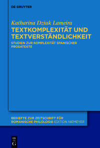 Imagen de portada: Textkomplexität und Textverständlichkeit 1st edition 9783111034638