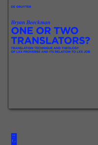 Cover image: One or Two Translators? 1st edition 9783111041094