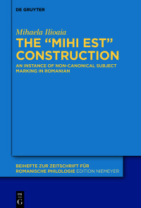 Cover image: The MIHI EST construction 1st edition 9783111055022