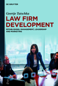 Cover image: Law Firm Development 1st edition 9783111057828