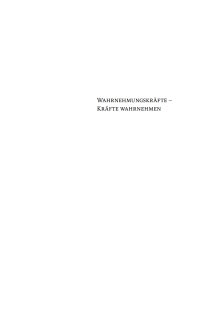 Immagine di copertina: Wahrnehmungskräfte - Kräfte wahrnehmen 1st edition 9783111059877