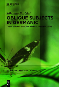 Cover image: Oblique Subjects in Germanic 1st edition 9783111077840