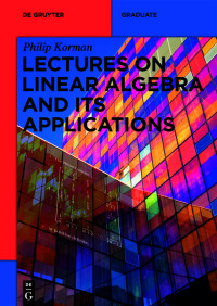 Cover image: Lectures on Linear Algebra and its Applications 1st edition 9783111085401