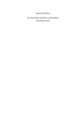 Imagen de portada: Verschwundene Umsiedler aus Bessarabien 1st edition 9783111135878