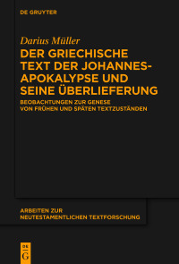 Omslagafbeelding: Der griechische Text der Johannesapokalypse und seine Überlieferung 1st edition 9783111192550