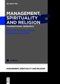 Imagen de portada: Management, Spirituality and Religion 1st edition 9783111214672