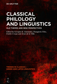 Imagen de portada: Classical Philology and Linguistics 1st edition 9783111272740