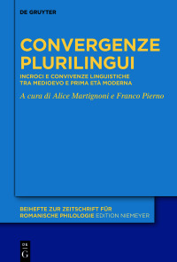 Titelbild: Convergenze plurilingui 1st edition 9783111318042