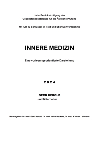 Cover image: Innere Medizin 2024 1st edition 9783111320403